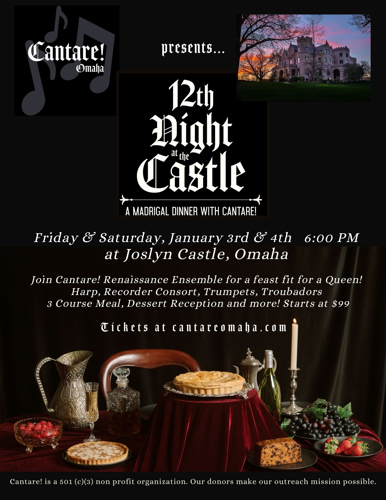 Cantare! Annual 12th Night Madrigal Dinner